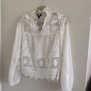 White Boho Top